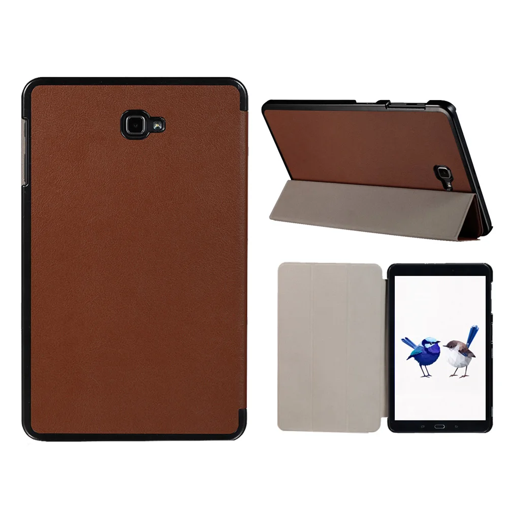 Besegad Mini Ultra Thin Foldable Cover Case Shell Stand for Samsung Galaxy Tab A T580 T585 T 580 T 585 Tablet Skin Holder