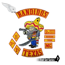 Bandidos Bikers Rocker Patch Mc moto Biker Texas Jacket Patch Set ferro ricamato sul retro Vest Club Emblem Iron On