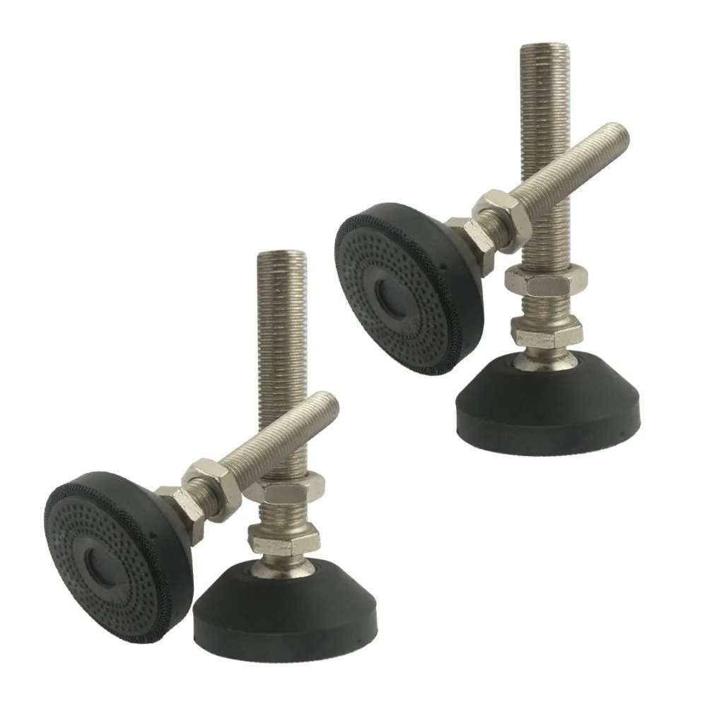 

4pcs M12x100mm Adjustable Foot Cups Reinforced Nylon Base 50mm Diameter Articulated Feet M12 Thread Leveling Foot