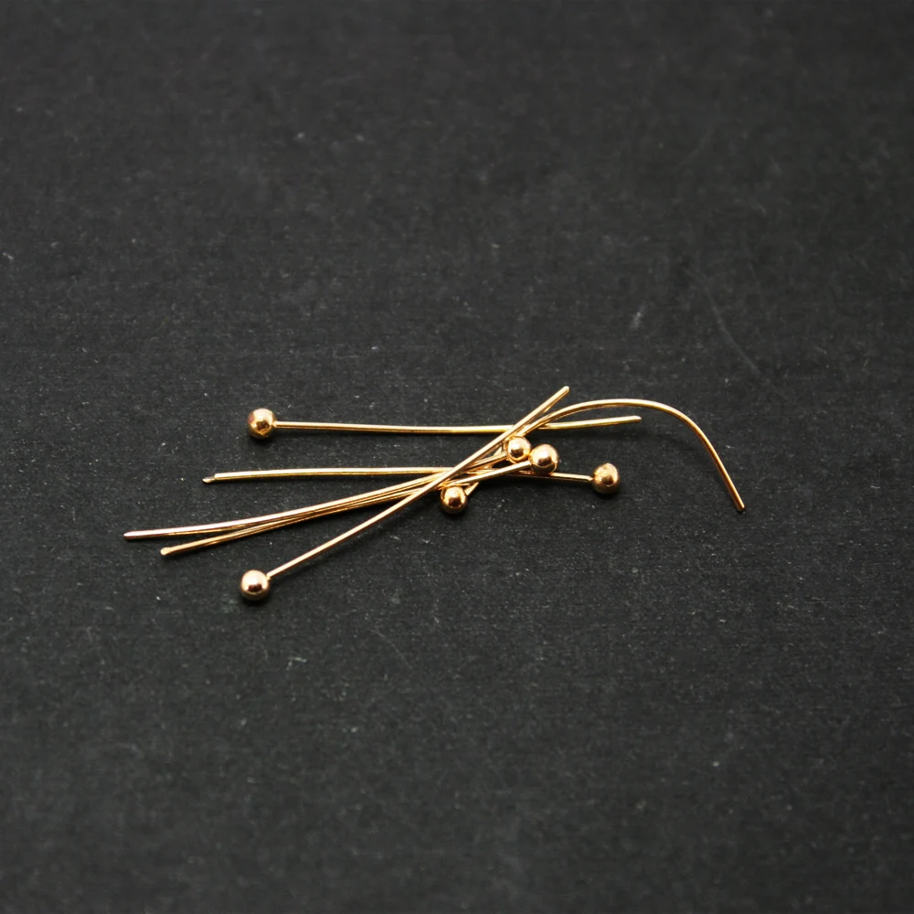 Approx 300pcs/lot pins Jewelry Findings Gold 25MM Ball Head Pin CN-FZD004-19