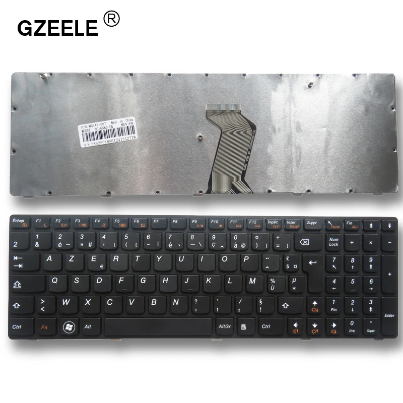 GZEELE new FR French laptop Keyboard For Lenovo G580 Z580 G580A V580A Z580A G580AH G580AM G580G G585 G585A G585AR BLACK FRAME