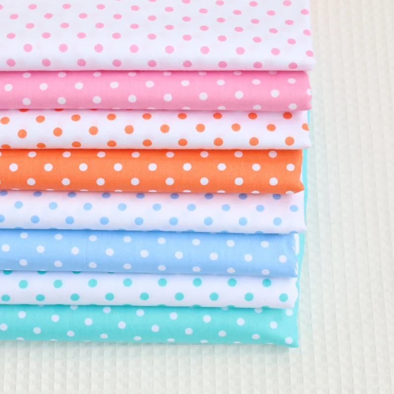 Delicate 0.4cm Polka Dot 100%cotton Quilting fabric Clothes Home Textile Bedding Sewing Doll Cloth DIY A92