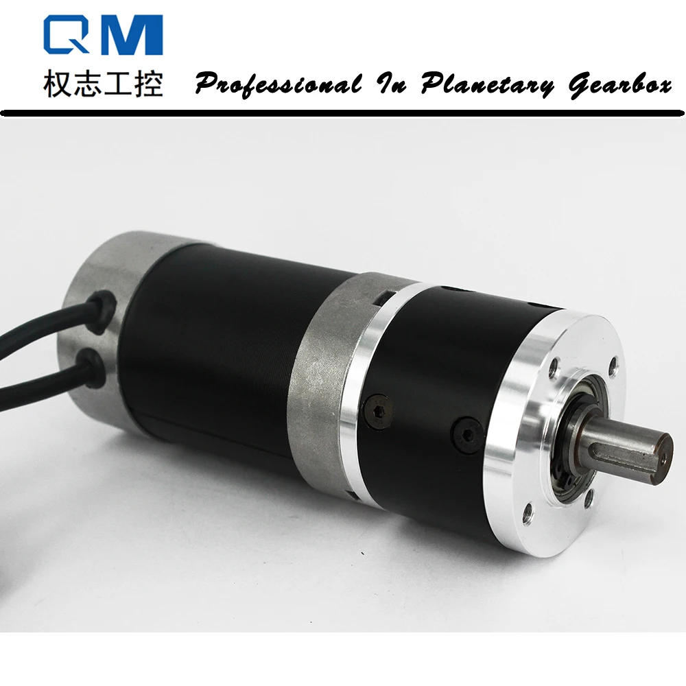 NEMA23 120W 24V 4000Rpm Gear Brushless DC Motor BLDC Planetary Gearbox Ratio 5:1 Reduction