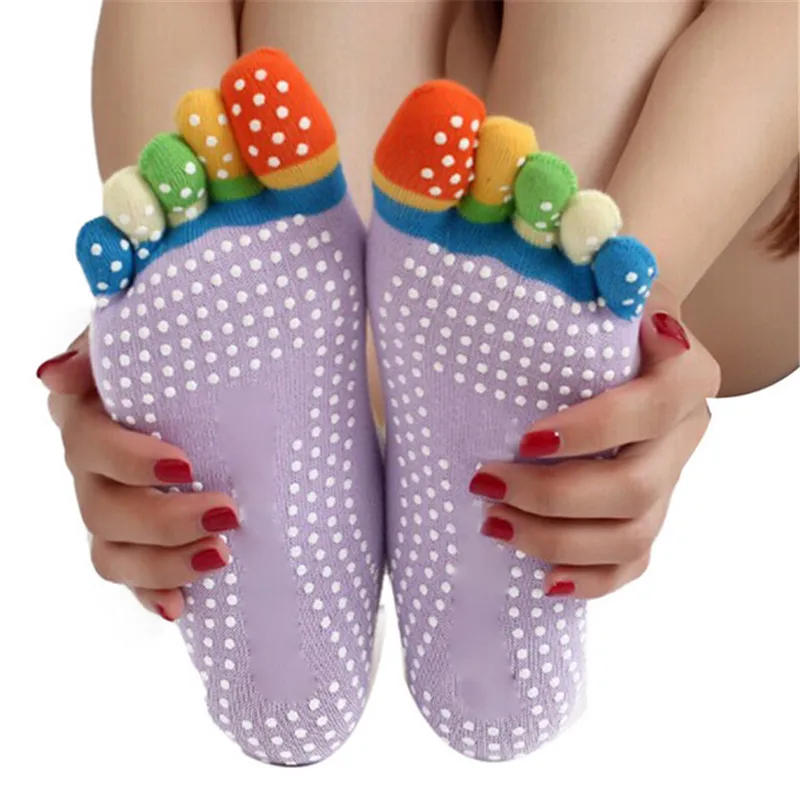 

5Pairs Women's Five Toe Socks Set Cute Things Non-slip Colored Toes 5 Finger Female Ladies Korean Style Funny Cotton Tube Socks