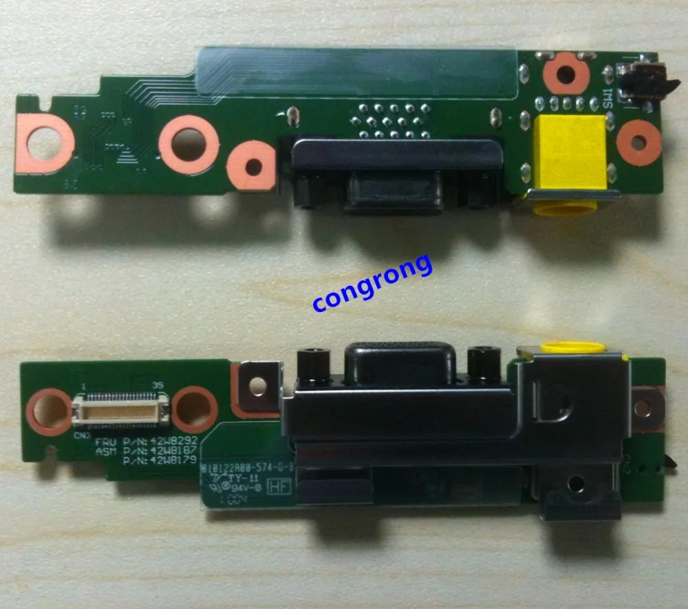 DC Power Switch Jack VGA Interface Board For Lenovo ThinkPad T400S T410S T410Si Series, FRU 42W8292 42W8293 42W8188