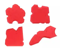 Ferramenta de calafetagem, selante de juntas, cola de vidro, raspador de piso, raspadores, ferramenta de rejunte, espátula de selante de silicone, 4 peças