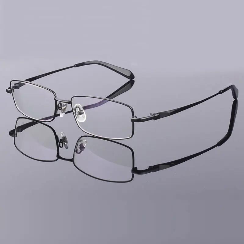 Hotony Fashion Men Titanium Alloy Glasses Frame Optical Eyeglasses Prescription Eyewear Full Rim Frame Spectacles Vision Frame