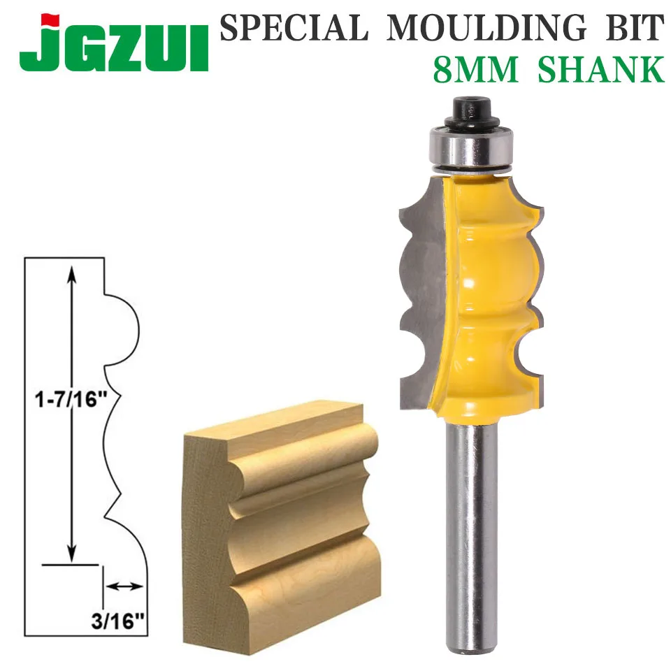 1PC 8mm Shank special moulding bit Carbide Molding Router Bit Trimming Wood Milling Cutter for Woodwork Cutter Power Tools