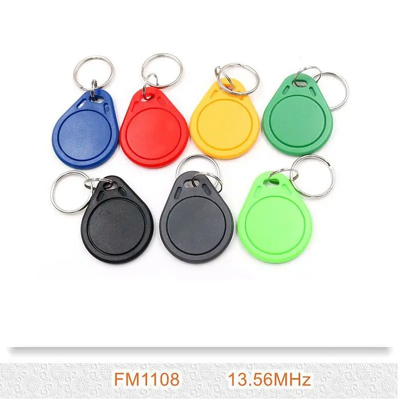 2 STUKS 13.56 MHz RFID Writable FM1108 IC Key Tags Keyfobs voor toegangscontrole