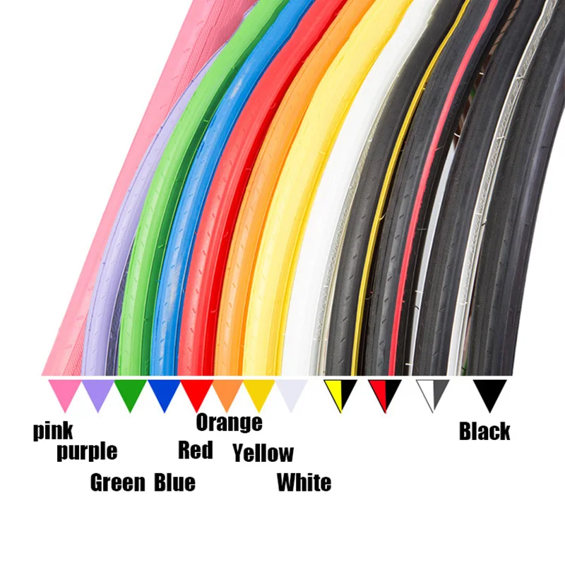 700C*23C Road Bike Stab Proof Bicycle Tires Colorful Fixed Gear Tyre 30TPI 8 Color Bicycle Accessories Commuter Bike