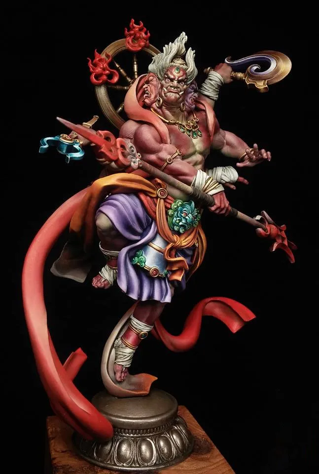 90MM  Indian Demon ASURA Unpainted Resin Model Kit Figure Free Shipping