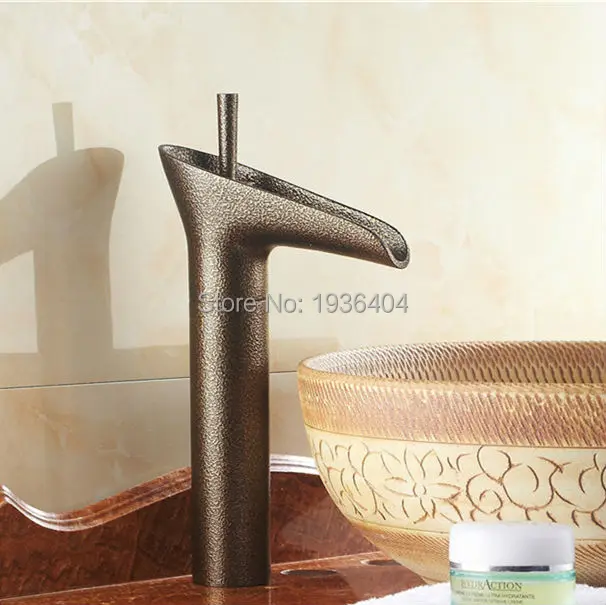 

New Arrival Wine Cup Ancient Roman Bronze Bathroom Mixer Taps Deck Mounted Single Holder Basin Faucets RB1004