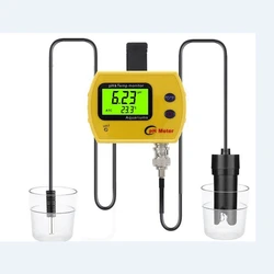 Online pH Meter for Aquarium Pool Acidimeter Water Quality Analyzer pH &TEMP Meter Hydroponics Spas Water Monitor Sensor Probes