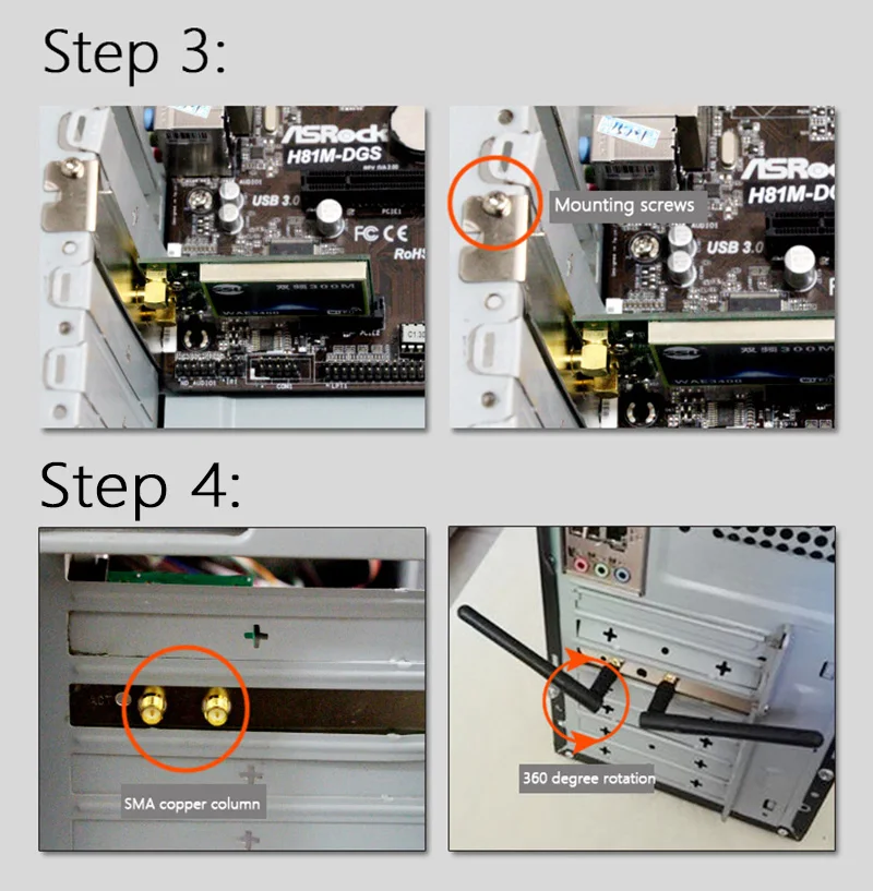 인텔 5300 호환 슬롯 PCI-E X1 X4 X8 X16 용 데스크탑 카드, 무선 WiFi PCI-Express 어댑터, 802.11 B/g/n, 450Mbps