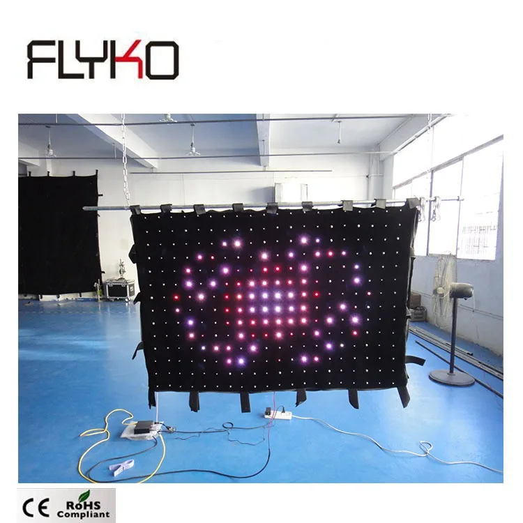 

full color changing soft screen professional stage led curtain P70mm 1*1.5m led back drop free shipping