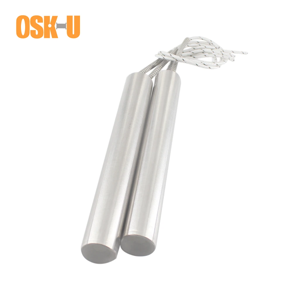 2PCS 18mm Tube Diameter Cartridge Heater Element 220V Stainless Steel Tubular Heating Element Wattage 250/350/450/600/800W