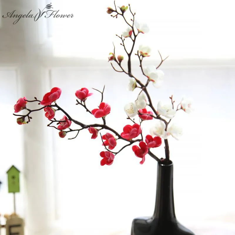 60cm Artificial Plum Blossom Cherry Home Hotel Christmas DIY Wedding Decoration Wedding Fake Flower Wall Arch Material Plum