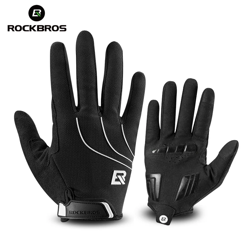 ROCKBROS Windproof Cycling Bicycle Gloves Touch Screen Riding MTB Bike Glove Thermal Warm Motorcycle Winter Autumn Bike Clothing