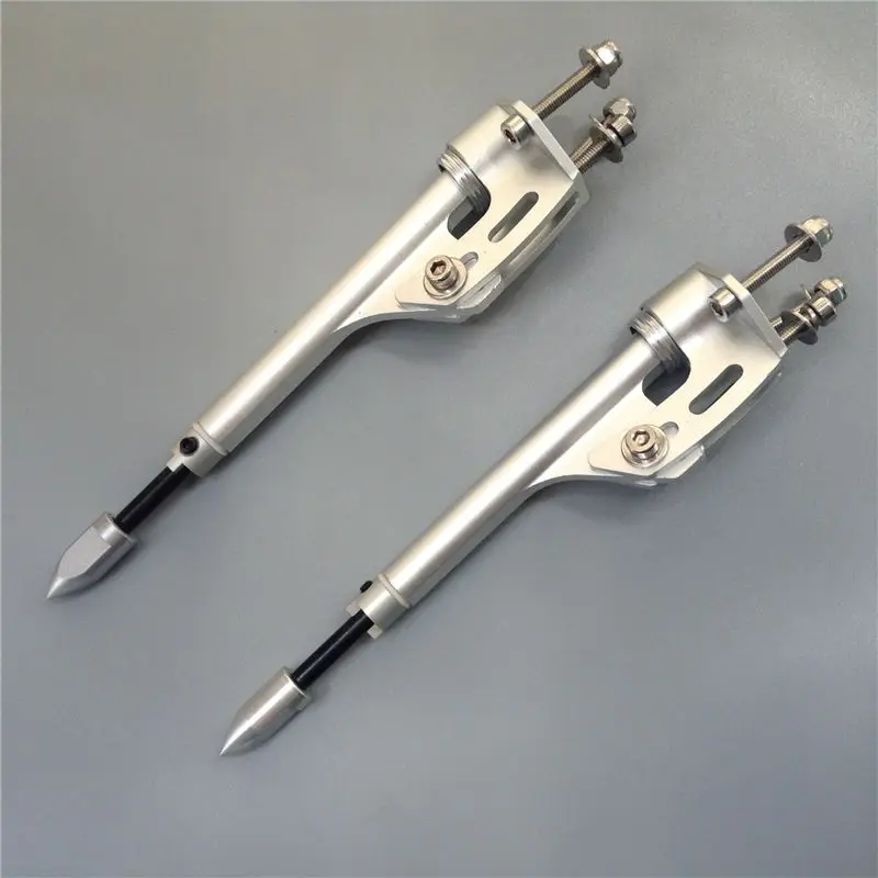 1Pair RC Boat CAT Flexible Shaft Bracket CNC 4mm Stern Tail Hard Mount with Bullet Head Adapter for Electric Gasoline Parts