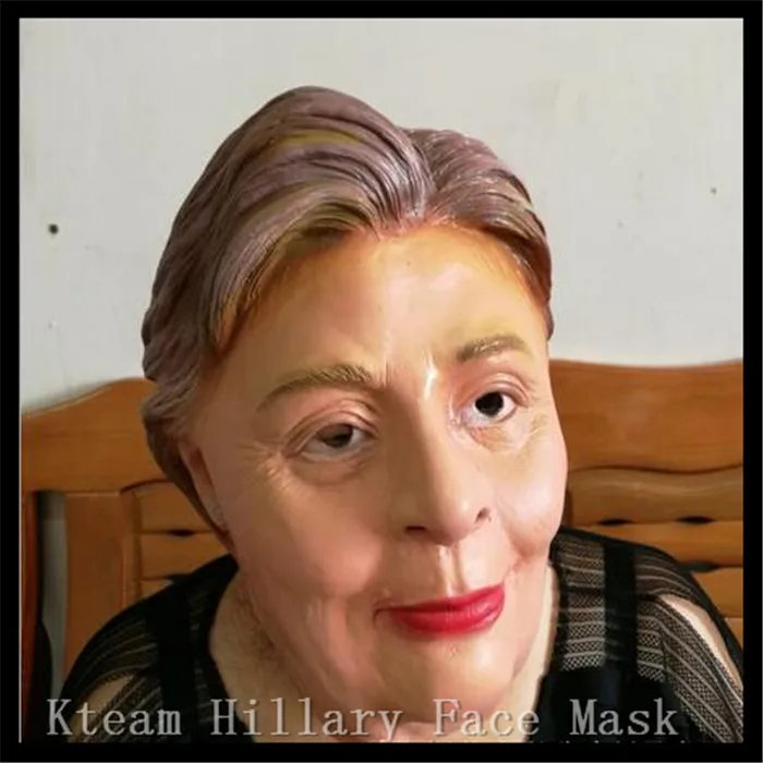 

2016 Top Grade Famous Celebrity Presidential Mask Realistic Celebrity Hillary Clinton latex mask for campaign Women Mask Toys