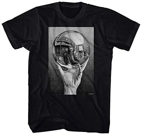 T Shirt 2019 New Men Hot Fashion Solid T Shirt T-Line Men'S M.C. Escher Reflecting Sphere Muscle Shirt