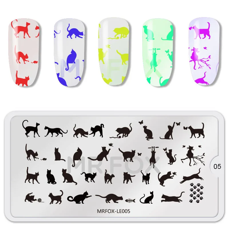 Animal Pattern Nail Art Stamping Plates Stamping Nail Image Templates Manicure Nail Stamps 1Pcs 6.5*12.5CM