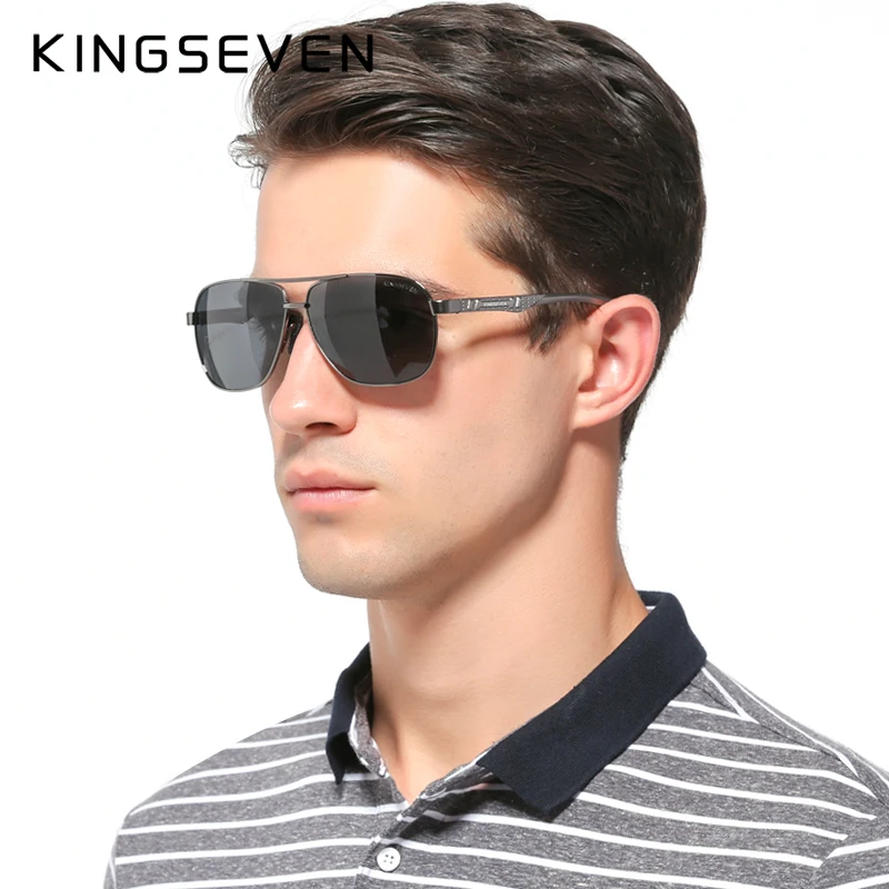 KINGSEVEN Fashion Polarized Sunglasses Men Retro Style Sun Glasses Brand Designer Sports Vacation Glasses For Men - Image 2