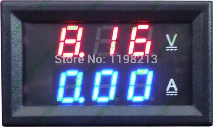 Car LED Electrical Ammeter Voltmeter Ampere Digital Voltage Amp Volt Meter DC 100V/100A Red/Blue 2-color Display Tester