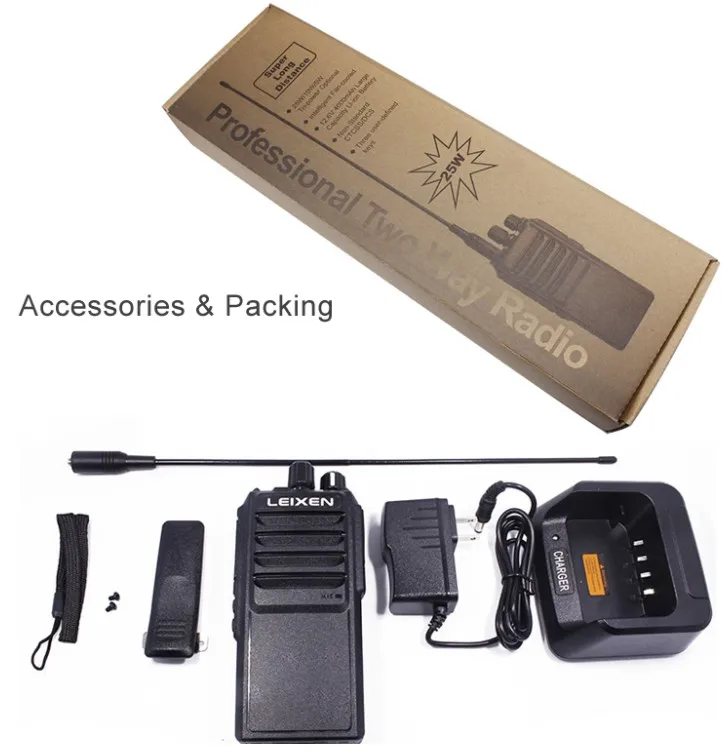 2PCS Long Range 25W High Power LEIXEN VV-25 WalkieTalkie 10-30km Two Way Radio Handheld Transceiver