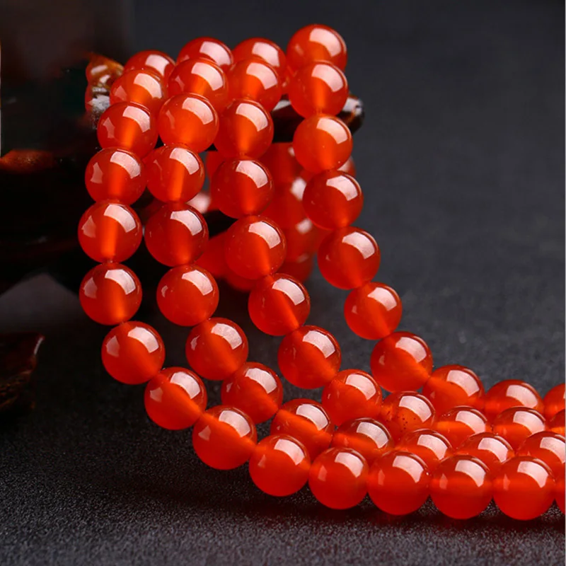 1strand/lot 4 6 8 10 12 mm Red Carnelian Agates Round Gem Beads Carnelian Loose Beads For Jewelry Making DIY Necklace Bracelet