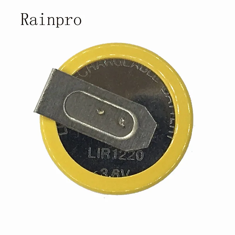 

Rainpro 2PCS/LOT LIR1220 1220 with welding foot battery 3.6V rechargeable coin cell battery charging 1220