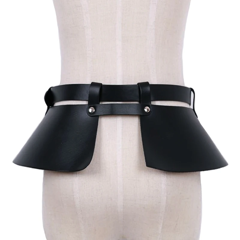 

Women Punk Gothic Leather Harness Belt Body Bondage street removable design PU leather belt dual-use Waist Strap Belt Skirt