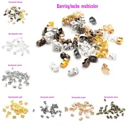 100pcs Earring Studs Backs Stopper Scrolls Ear Post Butterfly For Jewelry Making DIY Blocked Caps Earring Backs Stoppers Ear