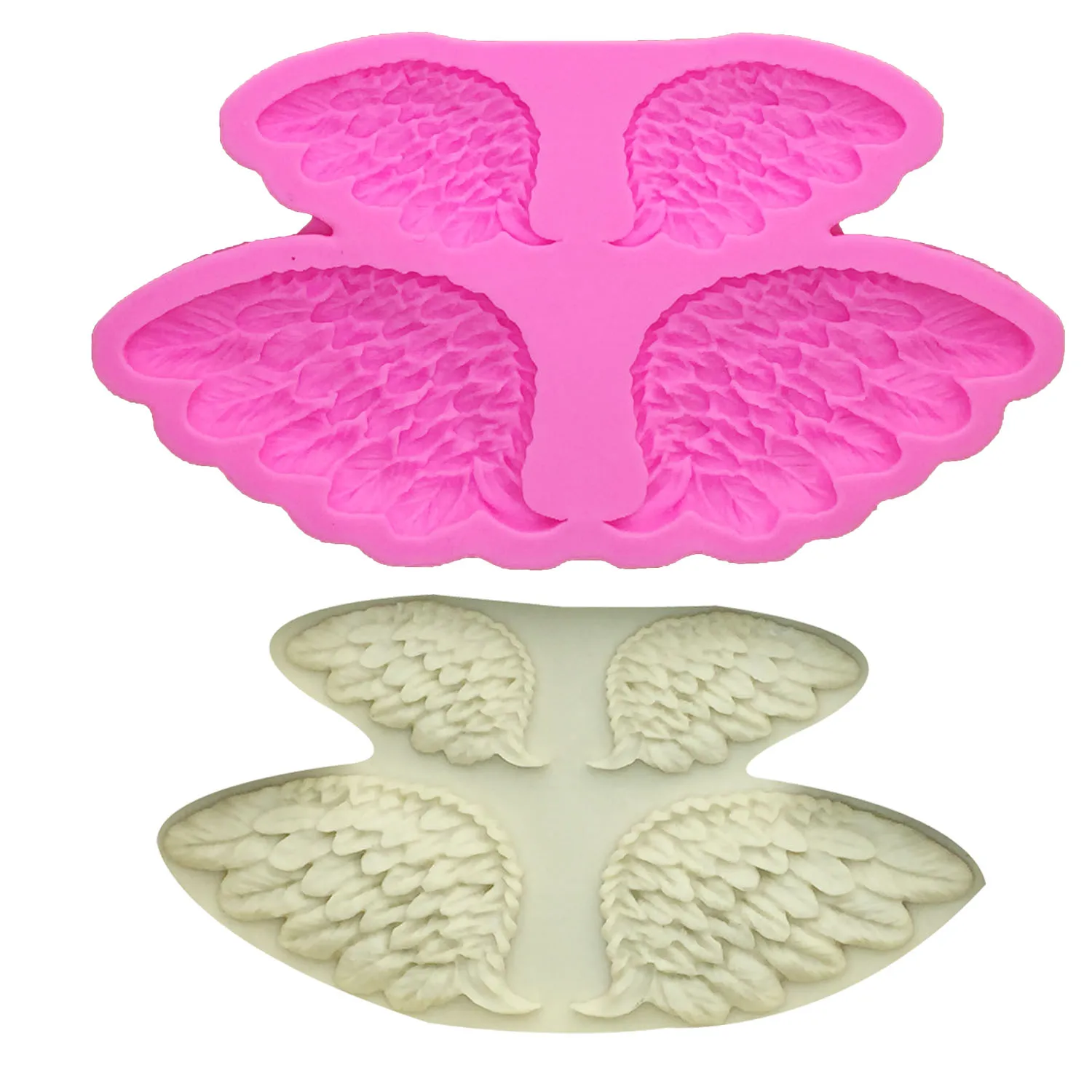 M0143 Feather Angel Wings Silicone Mold baby Fondant Cake Decorating Tools Sugarcraft Chocolate Candy Clay Moulds