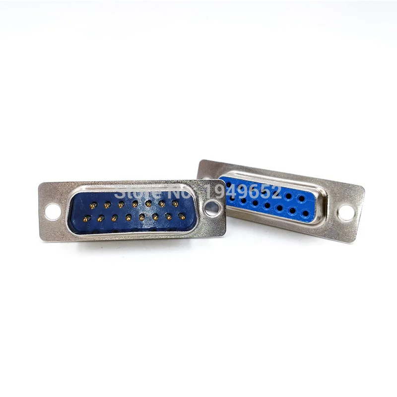 10PCS DB15 VGA Plug D type connector 3 row 15pin port socket female Male adapter DP15