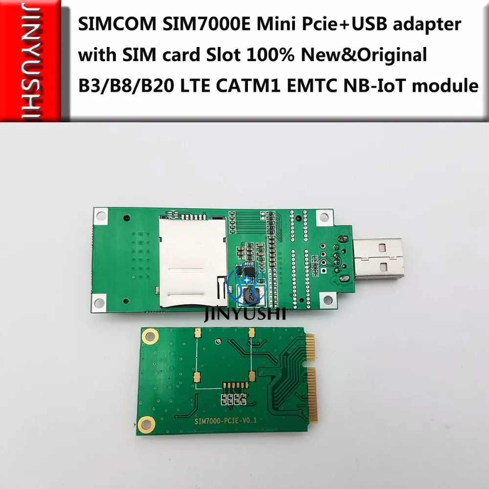 SIMCOM SIM7000E Mini Pcie+USB adapter with SIM card Slot 100% New&Original  B3/B8/B20 LTE CATM1 EMTC NB-IoT module