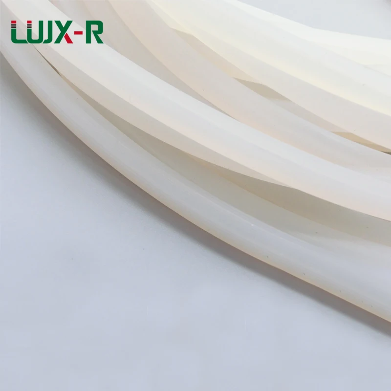 LUJX-R Square Silicone Strip 4 5 6 8 10 12 15 16 20 25mm Oblong Silicone Rubber Strip for Mechanical Damper Solid Sealing Bar