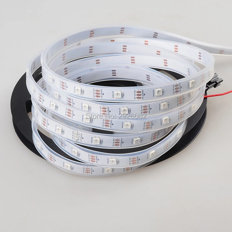 5M 30LEDs/M SK6812 5050 SMD RGB Digital LED Strip WS2812B Programmable Flexible Tape Magic Color DC 5V White PCB Waterproof IP67