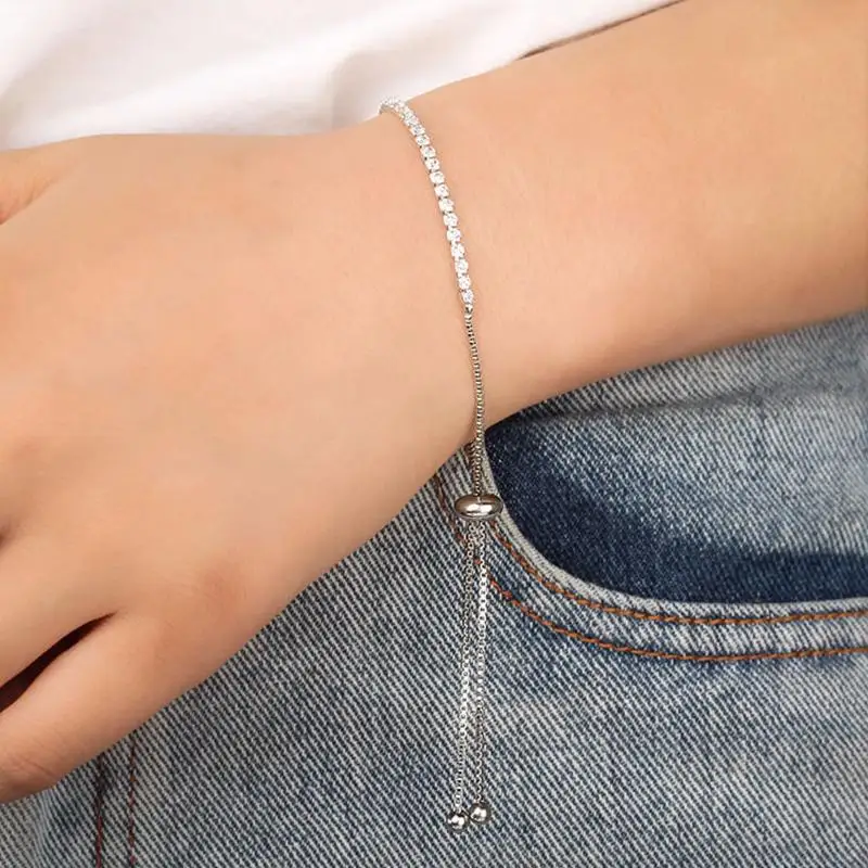 Simple Chic stretch Adjustable Rhinestone Bracelet Female Jewelry Accessories for women female
