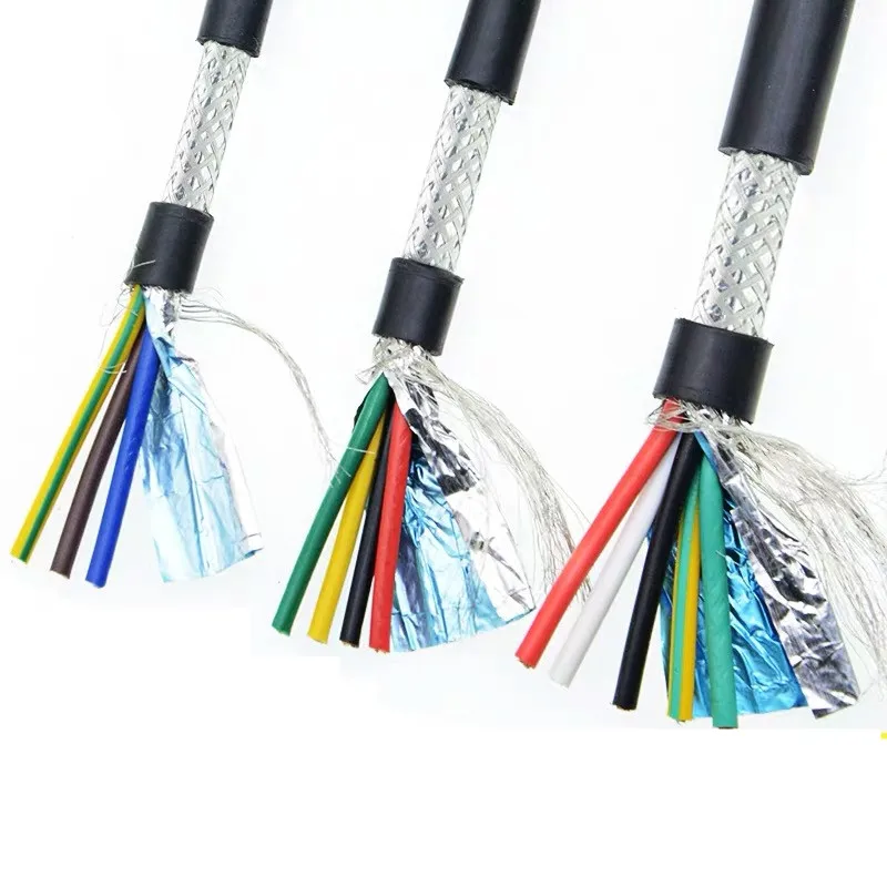 26AWG 24AWG 22AWG 2/3/4/5/6/7/8 core Shielded cable 1 meters pure copper RVVP shielded wire control cable UL2547 signal wir