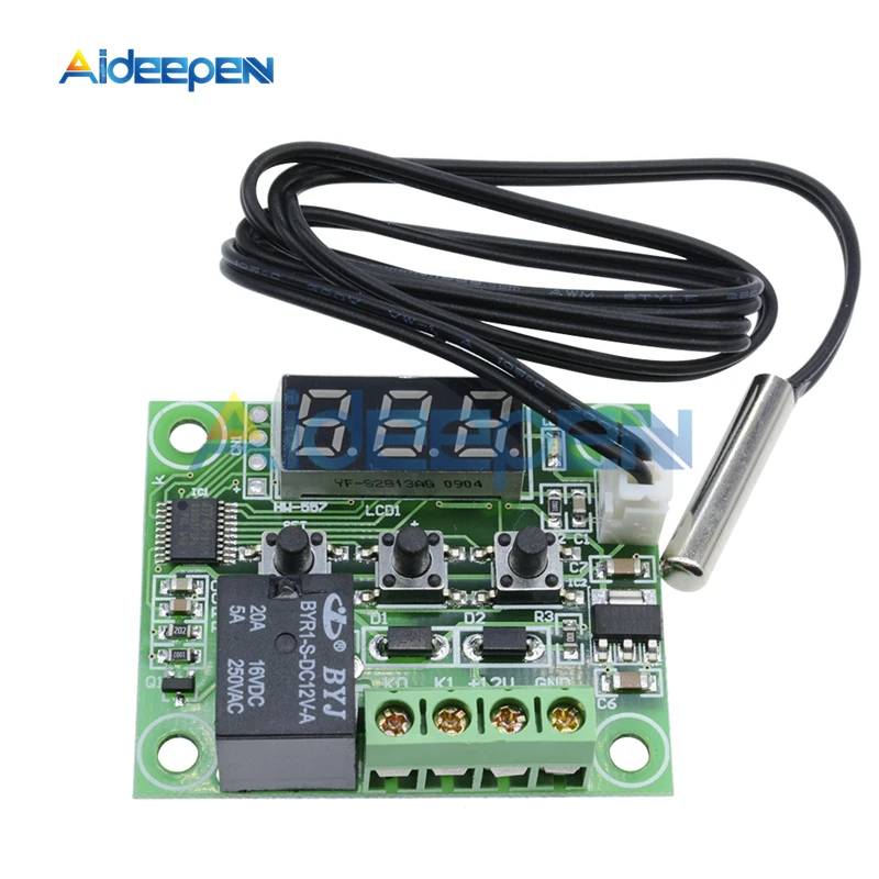 DC 5V 12V 24V AC 110-220V W1209 LED Digital Thermostat Temperature Control Thermometer Controller Switch Module NTC Sensor