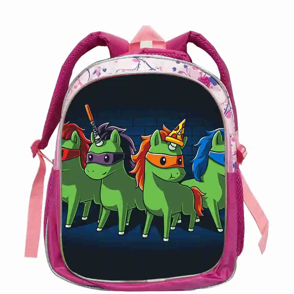 

Рюкзак с единорогом для девочек, повседневные школьные розовые ранцы для девочек с рисунком аниме, кошки, собаки, волка, тигра