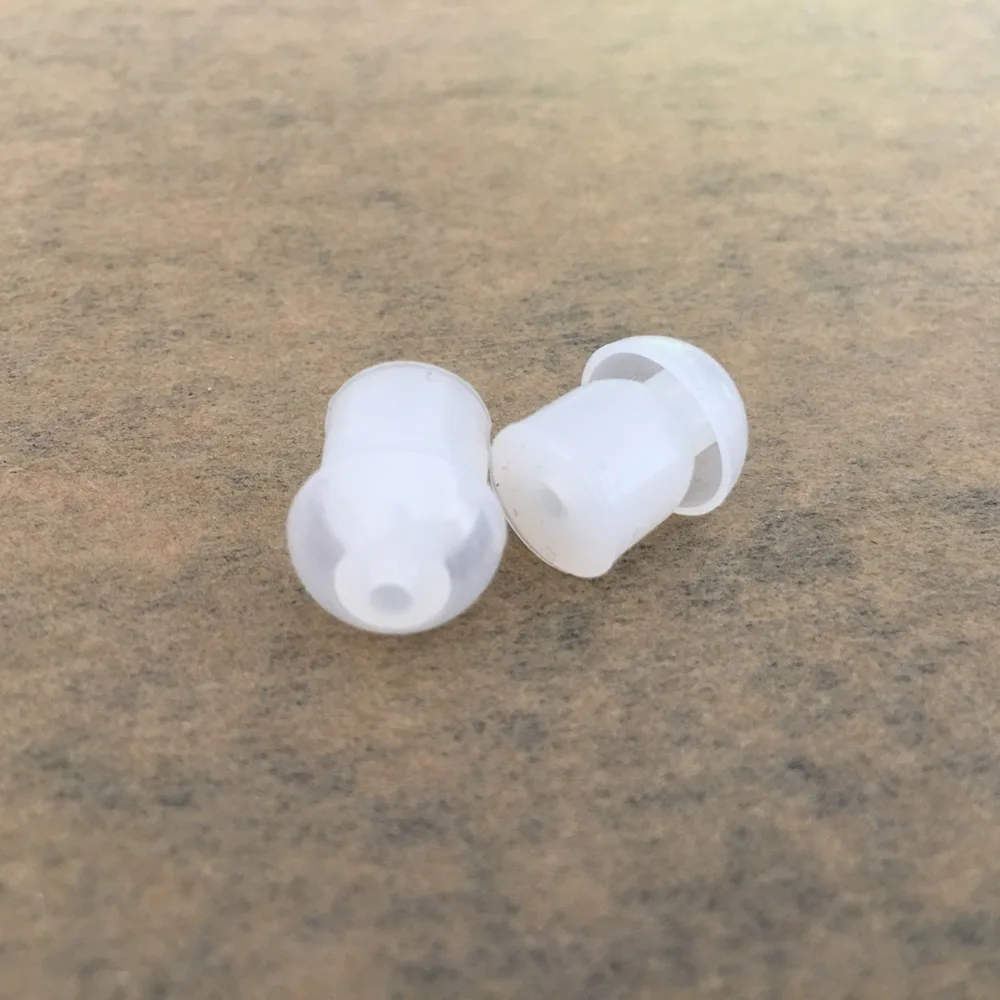 50PCS bulk order for Replacement clear color Silicone mushroom earbud eartips for Motorola kenwood two way radio earphone