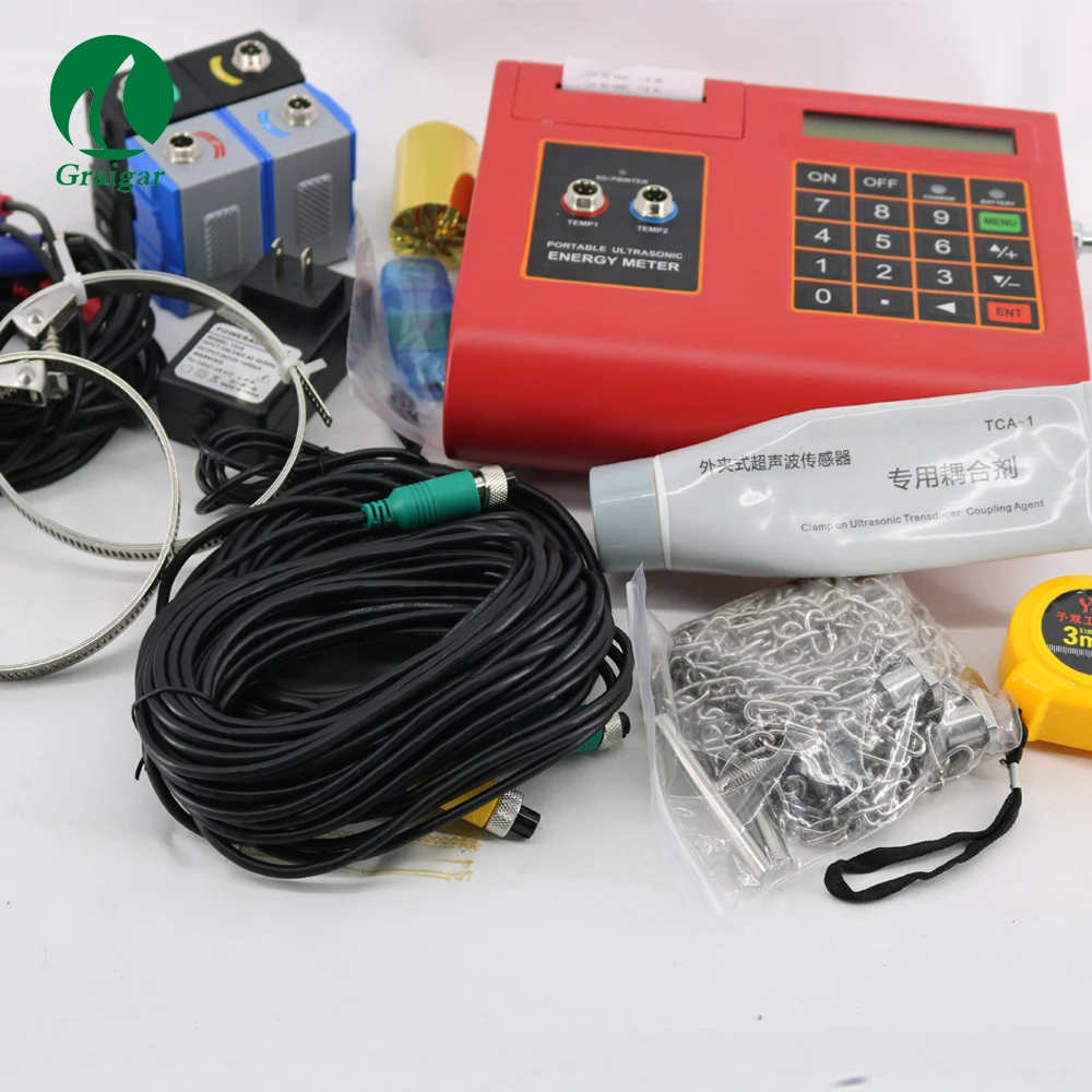 Brand New Hot Selling Digital Ultrasonic Temperature Heat Flow Meter TUC-2000E+TL-1+CT-1 DN300-6000mm