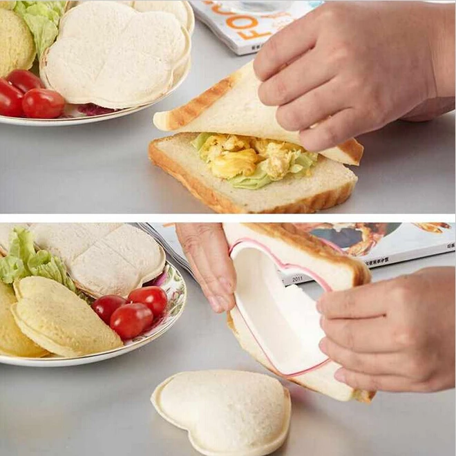 

Free Shipping Bread Toast Heart Mold Bento Breakfast Maker Sandwich Cutter Decorating Tool ss785