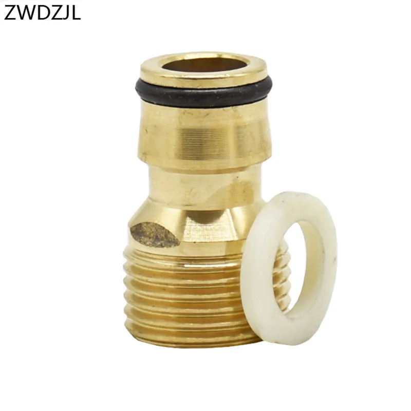 Garden Brass Male Thread 1/2 Inch Connector 1/2 Inch Car Wash Water Gun Copper Metal Thread Adapter Sealing Ring 1Pcs