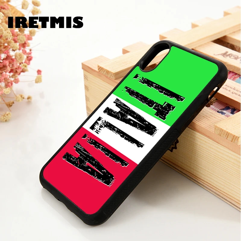 Iretmis 5 5S SE 6 6S Soft TPU Silicone  phone case cover for iPhone 7 8 plus X Xs 11 Pro Max XR Italia - Italy Italian Flag