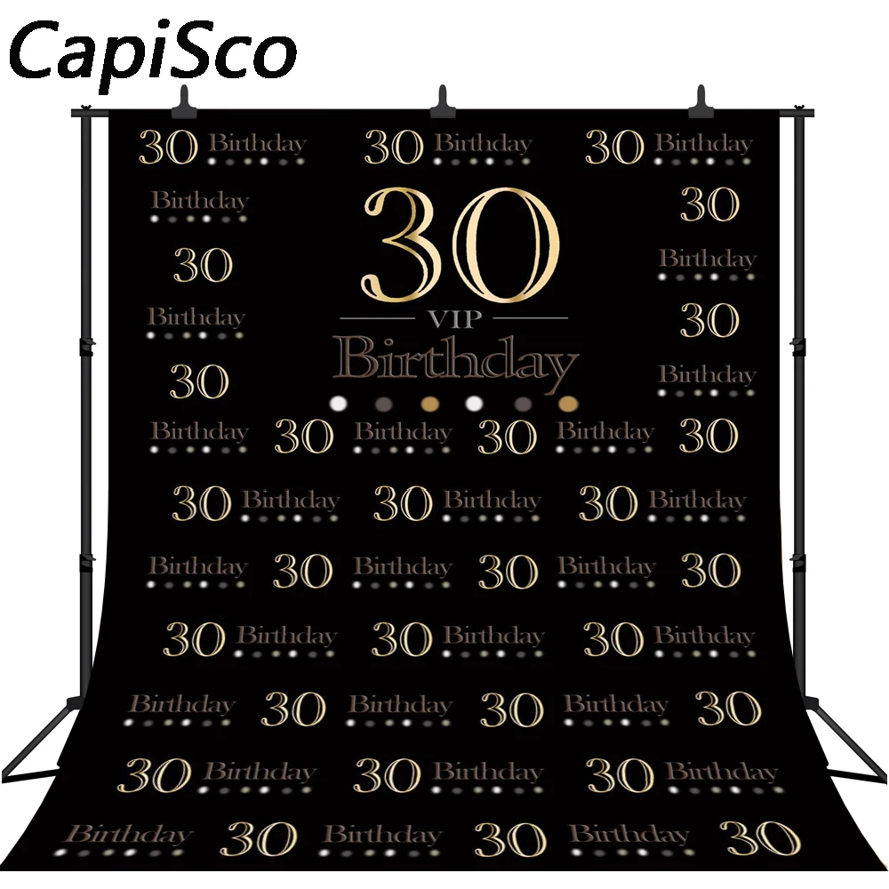 Capisco photography backdrops elegant aristocrat golden Photographic background 30ST birthday party photocall photophone