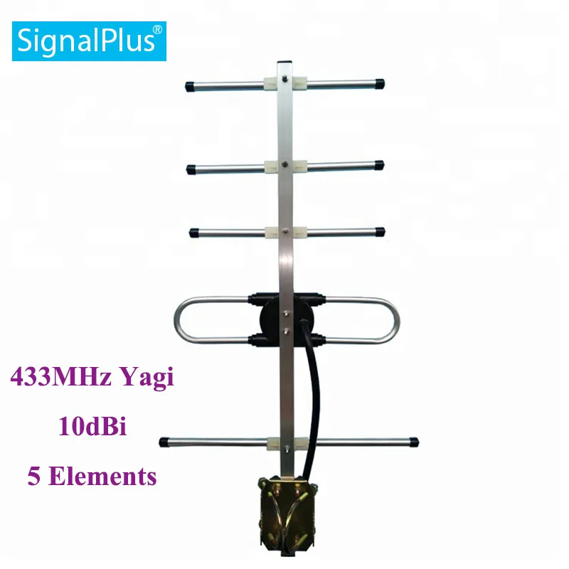 Antena RF Yagi cdma Yagi 5 jednostek 10DBI 433MHZ Antena zewnętrzna Yagi z kablem 30 cm.