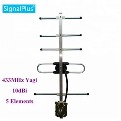 Antenne RF yagi cdma, 5 unités 10DBI 433 Z successives, antenne Yagi extérieure avec câble de 30cm